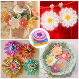 Ayasee Weaving Loom Kit, Flower Knitting Loom Kit, Frame Looms, Knitting Wool, Round/Square Knitting Looms Craft Kit Multi Color (Flower Maker) Ayasee