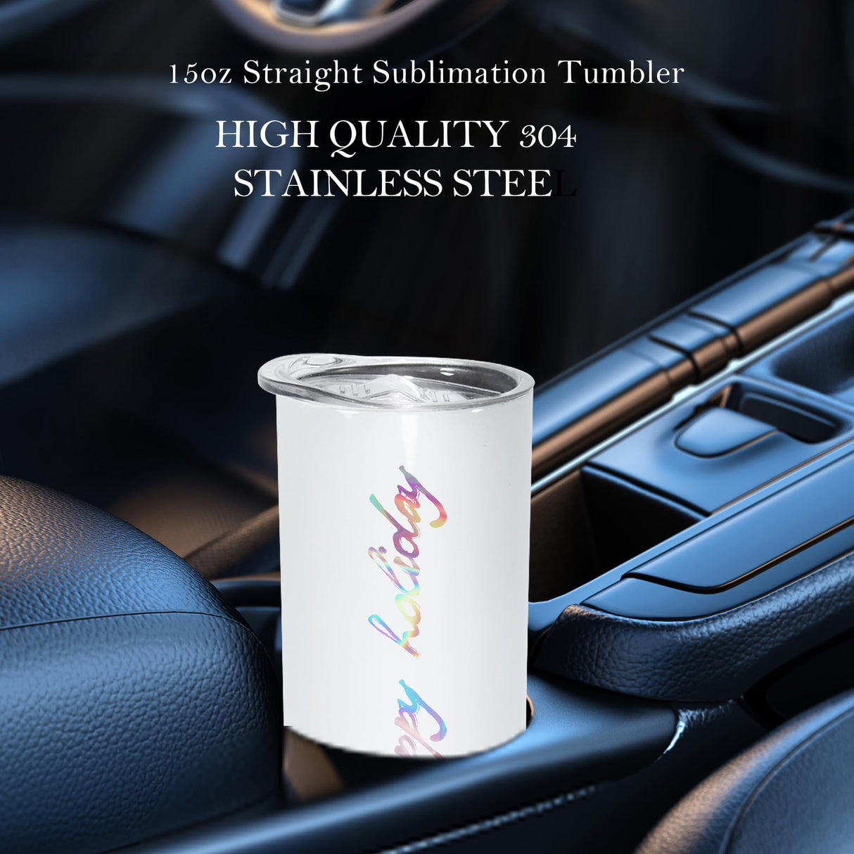 AGH 15OZ 25Pack Blanks Sublimation Straight Skinny Tumblers with Lids and Straws, Reusable Stainless Steel Insulated Water Bottle, Double Wall Vacuum Sublimation Travel Mug Cup For Coffee And Juice AGH