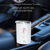 AGH 15OZ 25Pack Blanks Sublimation Straight Skinny Tumblers with Lids and Straws, Reusable Stainless Steel Insulated Water Bottle, Double Wall Vacuum Sublimation Travel Mug Cup For Coffee And Juice AGH