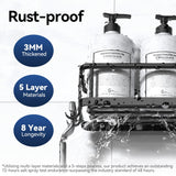 YASONIC Shower Caddy, 6 Pack Large Capacity Shower Organizer with Soap Holder and 12 Hooks, Rustproof Shower Shelves for Inside Shower, No Drilling&Sleek Bathroom Organizers and Storage YASONIC