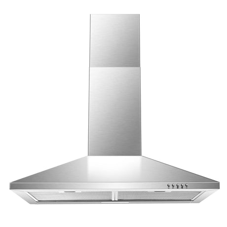 SNDOAS Range Hood 30 inch,Wall Mount Range Hood in Stainless Steel With Ducted/Ductless Convertible,Stove Vent Hood with Aluminum Filters,3 Speed Exhaust Fan,LED Light,Button Control SNDOAS