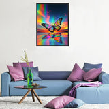 NWQZBYHT Butterfly Diamond Art Kits for Adults,5D Diamond Painting Kits for Beginner,DIY Round Full Drill Diamond Dots Paintings Picture Gem Art Kits for Adults Crafts Home Wall Decor 12x16 Inch NWQZBYHT