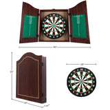 TG Dartboard Cabinet Set with Realistic Walnut Finish, brown, (15-DG910) Trademark Games