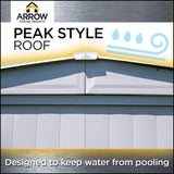 Arrow Classic Metal Shed, 12 x 14, Charcoal Arrow