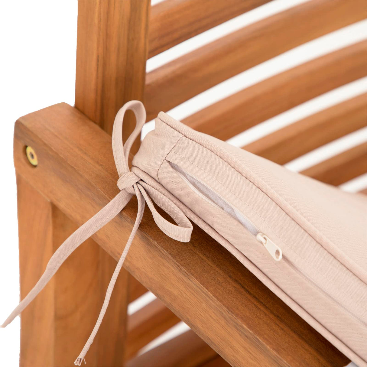 Sophia & William 2 Pieces Acacia Wood Patio Dining Chairs with Cushions, Outdoor Oil Finish Middle Back Wooden Armchairs Set of 2, Natural Wood Chairs for Porch Yard Balcony Deck, Teak Sophia & William