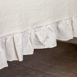 Glory Season Retro Farmhouse Ruffle Tablecloth Cotton Flounces Trim Washable Table Cover Tablecloths for Rectangle Table Baby Shower Kitchen Party Wedding Decor,White 60''x84'' GLORY SEASON