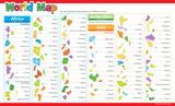 MasterPieces 60 Piece Educational Jigsaw Puzzle for Kids - World Map - 16.5"x12.75" Masterpieces