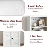 GAOMON Farmhouse 71.4in Tall Bookshelf with Doors - Multi-Functional Wooden Storage Display with 6 Shelves in Grey GAOMON