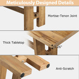 HOKYHOKY Reclaimed Solid Wood Bench, 55" Farmhouse Entryway Bench for Hallway, Kitchen, Dining, Bedroom, Narrow Indoor Bench with Rustic Charm HOKYHOKY