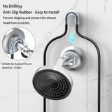 DAOYA Bathroom Shower Caddy Hanging - Shower Organizer Hanging 3-Tier with Soap Holder & 6 Hooks for Towels, Sponge, Shower Caddy over Shower Head Fits 21mm Shower Head Arm, Black DAOYA