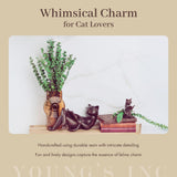 Young's Inc. Cat Figurine - Cute Cat Statue - Whimsical Cat Decor for Cat Lovers - Cat Collectibles and Meditation Decor - Cat with Eye Glasses - 4'' L X 3'' W X 5'' H Young's Inc