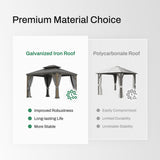 Florise 10x12 Ft Hardtop Gazebo, Heavy Duty Aluminum Frame Permanent Pavilion, Outdoor Double Roof Canopy, Curtain and Netting Included, Pergolas for Patios, Garden, Backyard, Lawns Florise