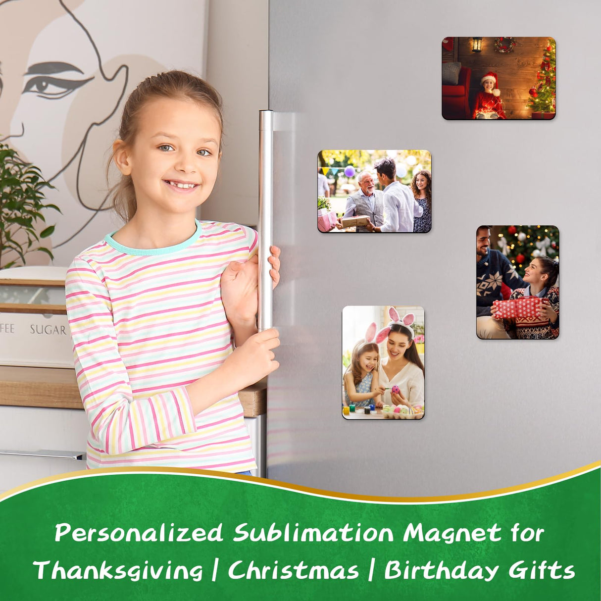 Sublimation Magnet Blanks 4x3 inch, Sublimation Blank Fridge Magnets - 20PCS Personalized Sublimation Blanks Products for DIY Kitchen Refrigerator Office Decorative (Rectangular) HngyiaDlai