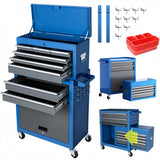 AIRAJ PRO Rolling Tool Chest with Wheels,8-Drawer Large Tool Storage Cabinet with 10 Hooks & 8 Tool Box Organizer & 2 Keys,Detachable High Capacity Tool Chest for Workshop Mechanics Garage AIRAJ PRO