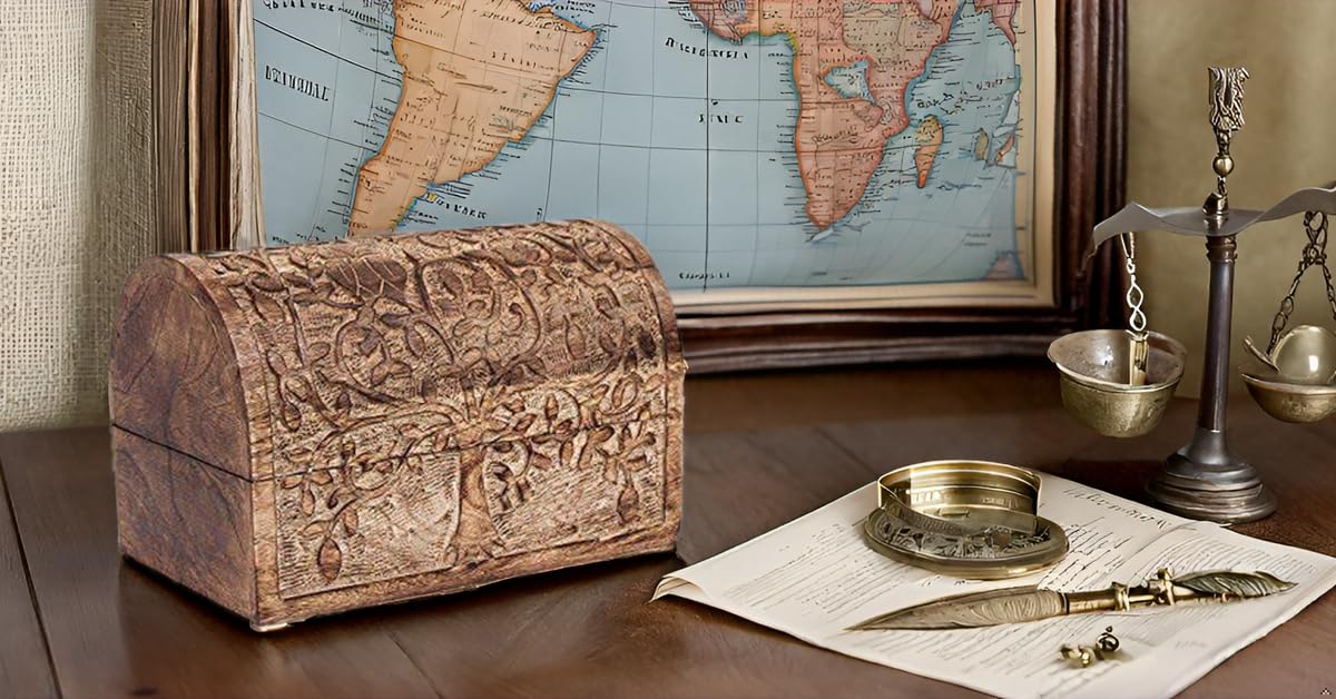 Birthday Gift Ideas Handmade Decorative Wooden Jewelry Box With Tree Of Life Carvings Jewelry Organizer Keepsake Box Treasure Chest Trinket Holder Lock Box Watch Box Gifts For Her (Natural Finish) The Great Indian Bazaar