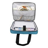 ATTERET Full Range Embroidery and Cross Stitch Starter Kit with Premium Storage Organizer Bag, Includes 99 DMC Coded Cotton Threads, 9 Metallic Floss, 3 Hoops, Needles, Scissors + More (Turquoise) ATTERET