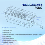 CHETTO C 72-inch Rolling Tool Chest Cabinet Mobile Workbench with 15 Storage Drawers and Wheels, Outlet Black Tool Box for Garage CHETTO C