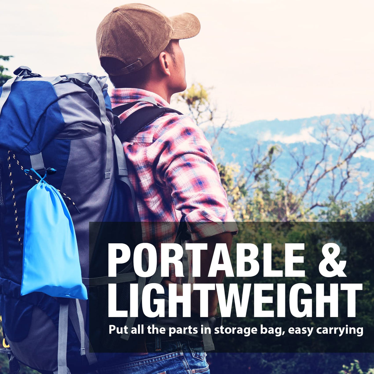 SimPure Gravity Water Filter, Portable Gravity-Fed Water Purifier with 3L Gravity Bag, Tree Strap, BPA Free Survival Gear and Equipment for Camping Hiking Emergency Preparedness SimPure
