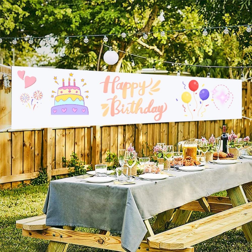 4 Pack Large Banners Signs Paintable Blank Banners 2 x 4 Feet White Flags Plain Make Your Own Banner DIY Party Festival Celebration Sport Activities School Events Outdoor Decoration with 39.37ft Rope AccuLess