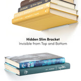 xympo Floating Invisible Bookshelf Wall Mounted (Set of 4) - Aluminum - Turn Books into Floating Shelves xympo