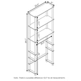 Furinno Turn-N-Tube with 3 Shelves Toilet Space Saver, Espresso/Black Furinno