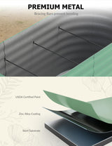 GarveeLife 8x4x2ft Galvanized Raised Garden Bed - 24“ Tall Metal Planter Box for Vegetables, Flowers, Herbs, Rust-Resistant Outdoor Garden Box, Easy Assembly Raised Beds for Gardening, Green GarveeLife