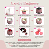 Adamonda Candle Making Kit Supplies for Adults Beginners with Wax Melter,2lbs Soy Wax Flakes Gloves Spoon Sticker Candle Wick,Natural Soy Waxs DIY Candle Making Kits for Starter Adamonda