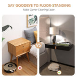 Floating Shelf with Drawer, Floating Nightstand for Bedroom-16” Wall Shelf, White Floating Shelf with Storage, Floating Shelf-Office Bathroom Kitchen Floating Bedside Table,16"D x 10"W x 2.5"H(Black) Bloddream