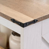 OKYCI Farmhouse Coffee Table for Living Room, Wood Square Coffee Tables, 31.5" D x 31.5" W, Grey Wash OKYCI