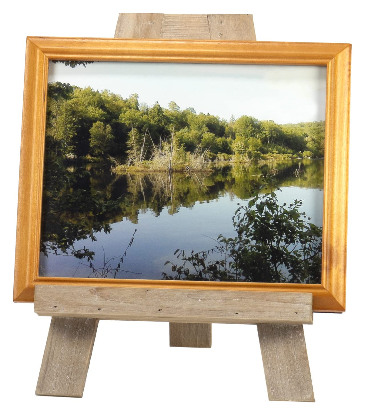 Red Co. 12.5" Tall Natural Wood Tabletop Tripod A-Frame Display Easel Stand and Art Holder, Distressed Brown Red Co.