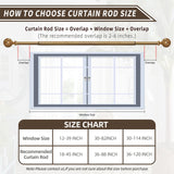 Wood Curtain Rods for windows 48 to 84 Inch(4-7ft): 1 Inch Adjustable Heavy Duty Curtain Rods,Netted Wood Grain Window Curtains Rods for Farmhouse,Living room, bedroom, kitchen, etc. Size:36-88" Ycolnaefllr