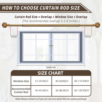 Wood Curtain Rods for windows 48 to 84 Inch(4-7ft): 1 Inch Adjustable Heavy Duty Curtain Rods,Netted Wood Grain Window Curtains Rods for Farmhouse,Living room, bedroom, kitchen, etc. Size:36-88"