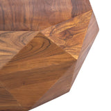 The Urban Port 33-Inch Diamond Shape Acacia Wood Coffee Table with Smooth Top, Dark Brown The Urban Port