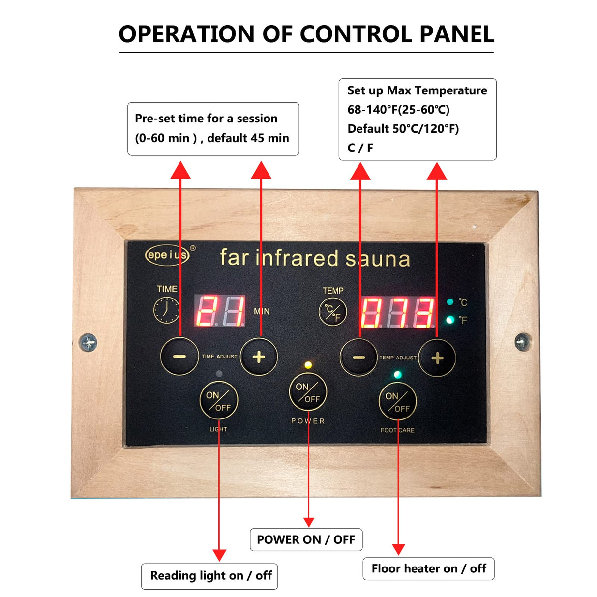 Kanlanth 1 Person Infrared Sauna, Low EMF FAR Infrared Sauna for Home, 1,200watt, Canadian Hemlock, Indoor Saunas with LED Reading Lamp, LCD Display-Control, Bluetooth Audio Kanlanth