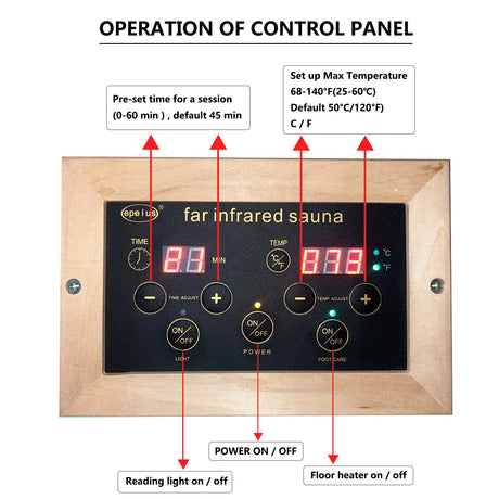 Kanlanth 1 Person Infrared Sauna, Low EMF FAR Infrared Sauna for Home, 1,200watt, Canadian Hemlock, Indoor Saunas with LED Reading Lamp, LCD Display-Control, Bluetooth Audio Kanlanth