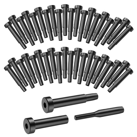 BLIKA 40 Pack 3/16" Black Invisible Cable Railing Kits, Black Stainless Steel Invisible Receiver and Swage Stud End, 3/16" Cable Railing Hardware for 2"x2", 4"x4" Wood/Metal Posts BLIKA