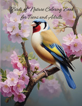 Birds of Nature Coloring Book for Teens and Adults: For Bird Lovers to Relieve Stress and Feel Zen Majosta