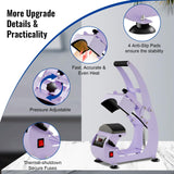 UOKRR Hat Press Machine - Hat Heat Press Machine for Caps with Precise Temp Timer & 2 Interchangeable Platens for HTV & Sublimation Projects UOKRR