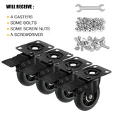 Apllamo 3" Casters Set of 4 ，4 Heavy Duty Quiet Casters, Max Load 2000LBS. Suitable to do Soft Wheels for cart, Glide Quietly and Protect The Floor, casters Set of 4 Heavy Duty. Apllamo