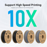 Creality Hyper PLA Filament 1.75mm, 30-600mm/s High Speed 3D Printer Filament, Dimensional Accuracy +/-0.02mm, Fit Most FDM 3D Printers, 4 Pack 1kg Spool(2.2lbs), Black & Grey Creality