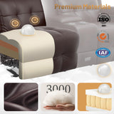 TOMOSLTER Loveseat Recliner Sofa, Home Theater Seating Massage Reclining Couch with USB, Center Console, Wall Hugger RV Recliners, 145° Adjustable Recline & Cup Holders, for RV & Movie Room TOMOSLTER