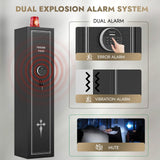 KAER 2-3 Gun Safe,Long Gun Safe for Rifles and Pistols,Rifle Safes for Home Gun Safes for Rifles,Multi-Function Gun Cabinet with Removable Gun Racks,Pistol Pockets (2-3 GUN) KAER