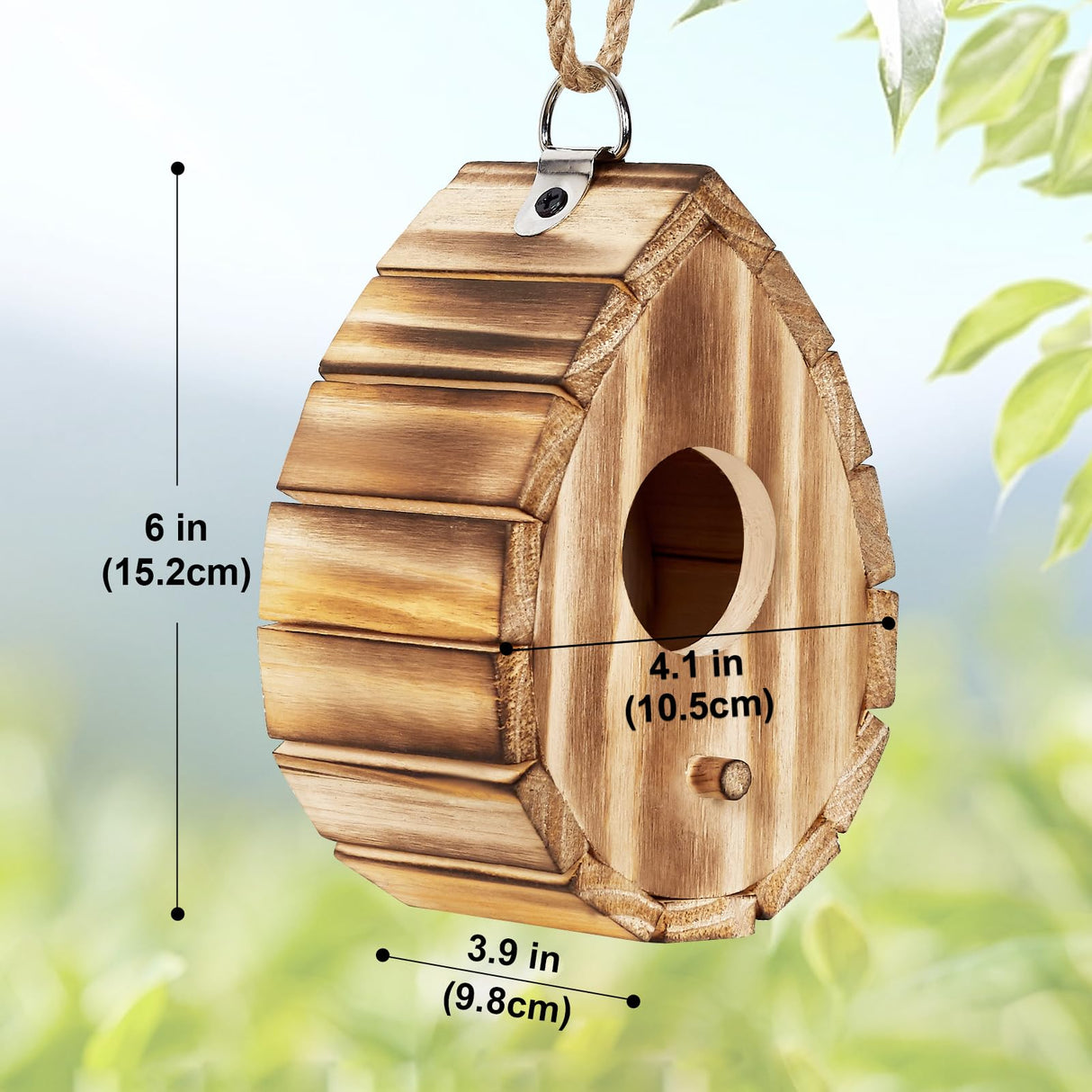 CLACKIBUKVYZ Hummingbird House,Wooden Birdhouse for Outside,Hanging Small Bird Houses,Wild Bird Nesting Box Outdoor Hummingbird House for Bluebird,Hummingbird,Finch,Cardinals CLACKIBUKVYZ