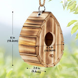 CLACKIBUKVYZ Hummingbird House,Wooden Birdhouse for Outside,Hanging Small Bird Houses,Wild Bird Nesting Box Outdoor Hummingbird House for Bluebird,Hummingbird,Finch,Cardinals CLACKIBUKVYZ