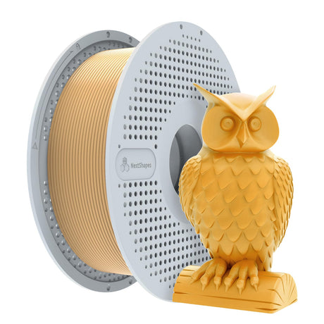 NextShapes Standard PLA 1.75mm with Reusable Spool Set, Detachable & Easy to Use, Neatly Wound & High Speed 3D Printing Filament for Most FDM 3D Printers (Golden, 1000g) NextShapes
