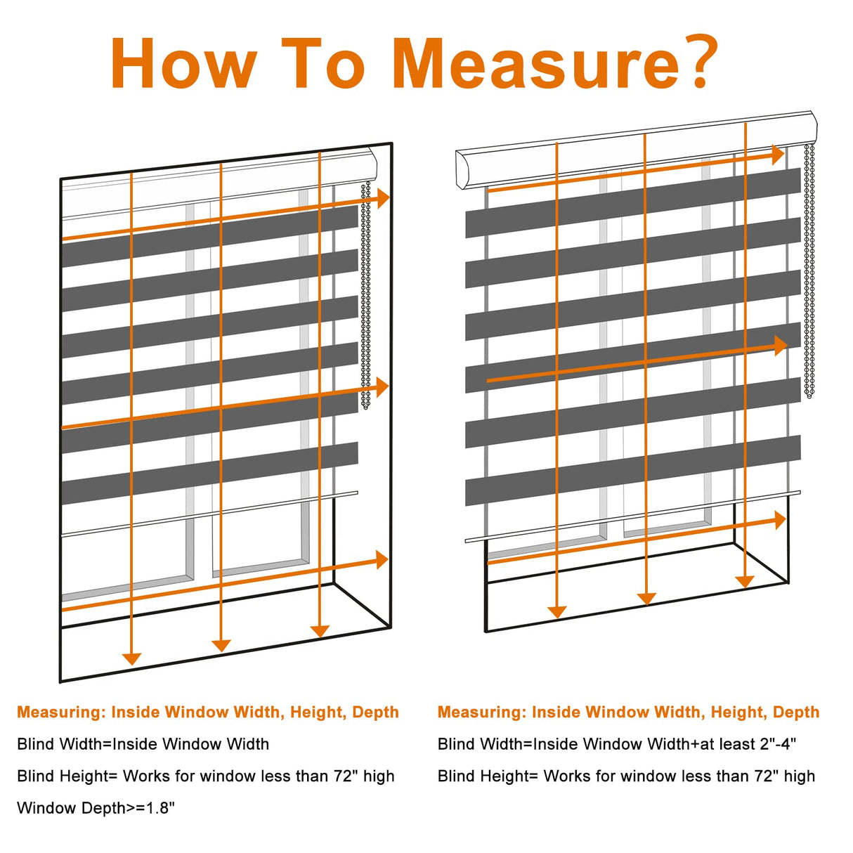Persilux Blackout Roller Window Shades Zebra Blinds (25" W X 72" H, Dark Grey) Dual Layer Sheer Shades Privacy Light Control for Day and Night Shades for Home and Office, Easy to Install Persilux