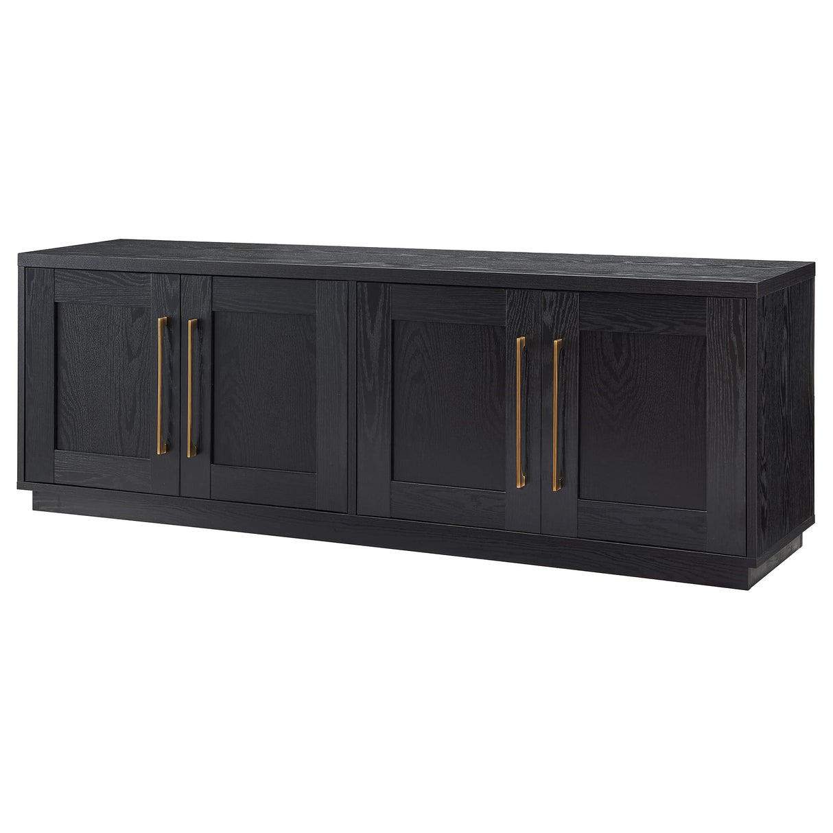 Henn&Hart Tillman Rectangular TV Stand for TV's up to 80" in Black Grain Henn&Hart
