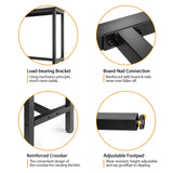 White Marble Industrial Bar Table by Mr IRONSTONE – 39.4” Dining Height Bistro Table for Indoor Use Mr IRONSTONE