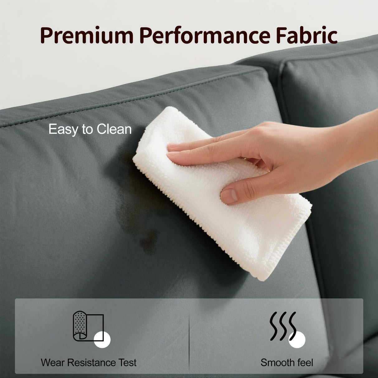 Korser Loveseat Recliner Sofa, Reclining Loveseat Couch with Manual Pull Tab, Reclining Couch with Console, USB Port, US Outlets, and Cup Holders, 2-Seater Performance Fabric Sofa for Living Room, RVs Korser