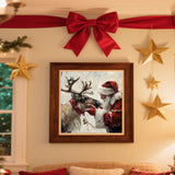 cviokrdu Christmas Paint by Numbers Kit for Adults - Santa Claus Adult Paint by Number Kits on Canvas, DIY Christmas Elk Oil Painting for Gift Home Wall Decor (16x16inch) cviokrdu